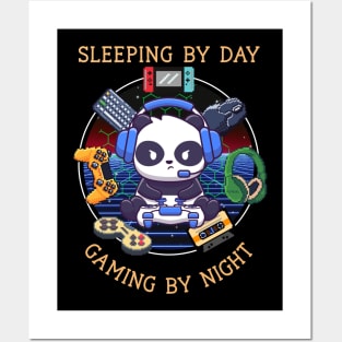 Sleeping By Day Gaming By Night Posters and Art